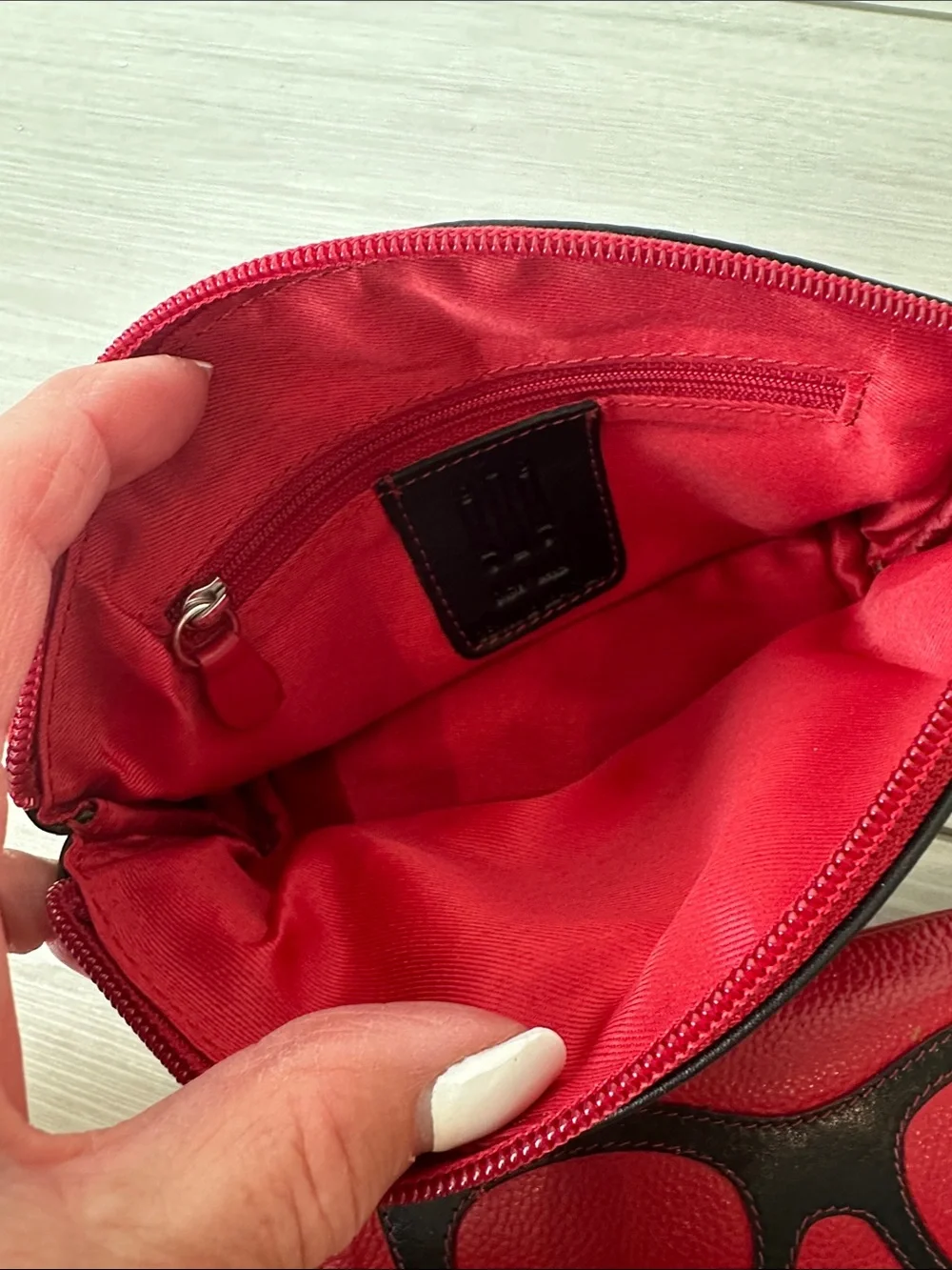 Red and Black Lip & Sunglasses Cosmetic Pouches
